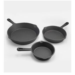 Cast Iron Skillet Set - Black